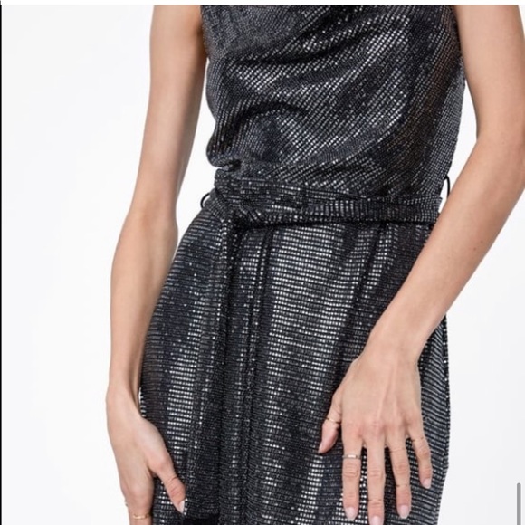 Zara hun metal sequin belted dress. - Picture 7 of 11